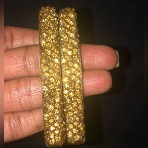 Sparkling Gold Rhinestone Bangles